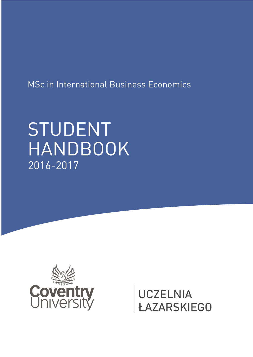 Students' Handbook 2014-15 / BA in Business Economics