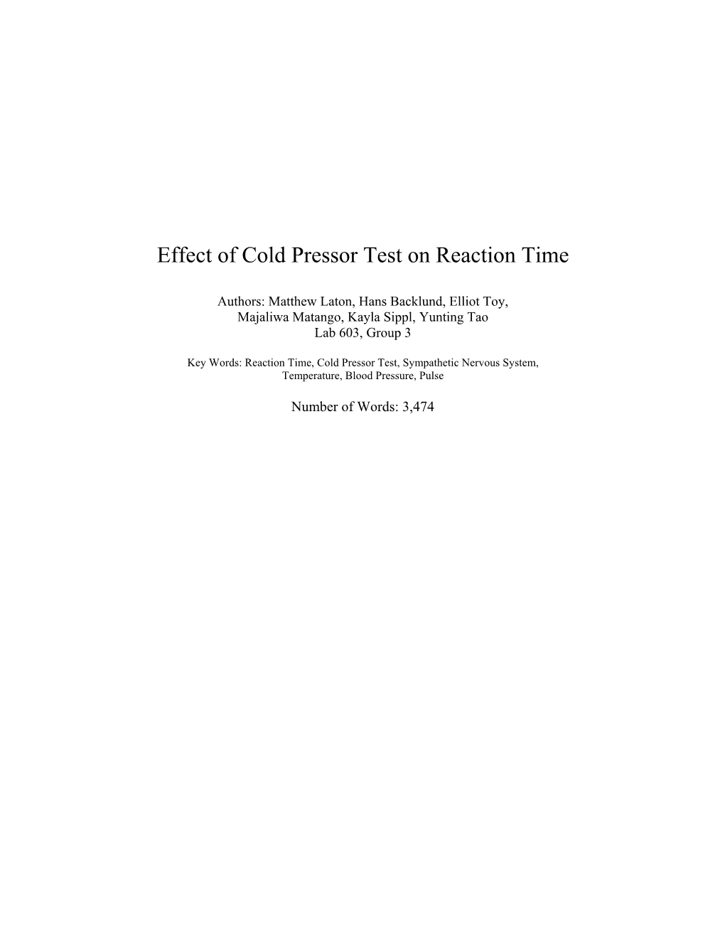 Effect of Cold Pressor Test on Reaction Time.Pdf (518.1Kb)