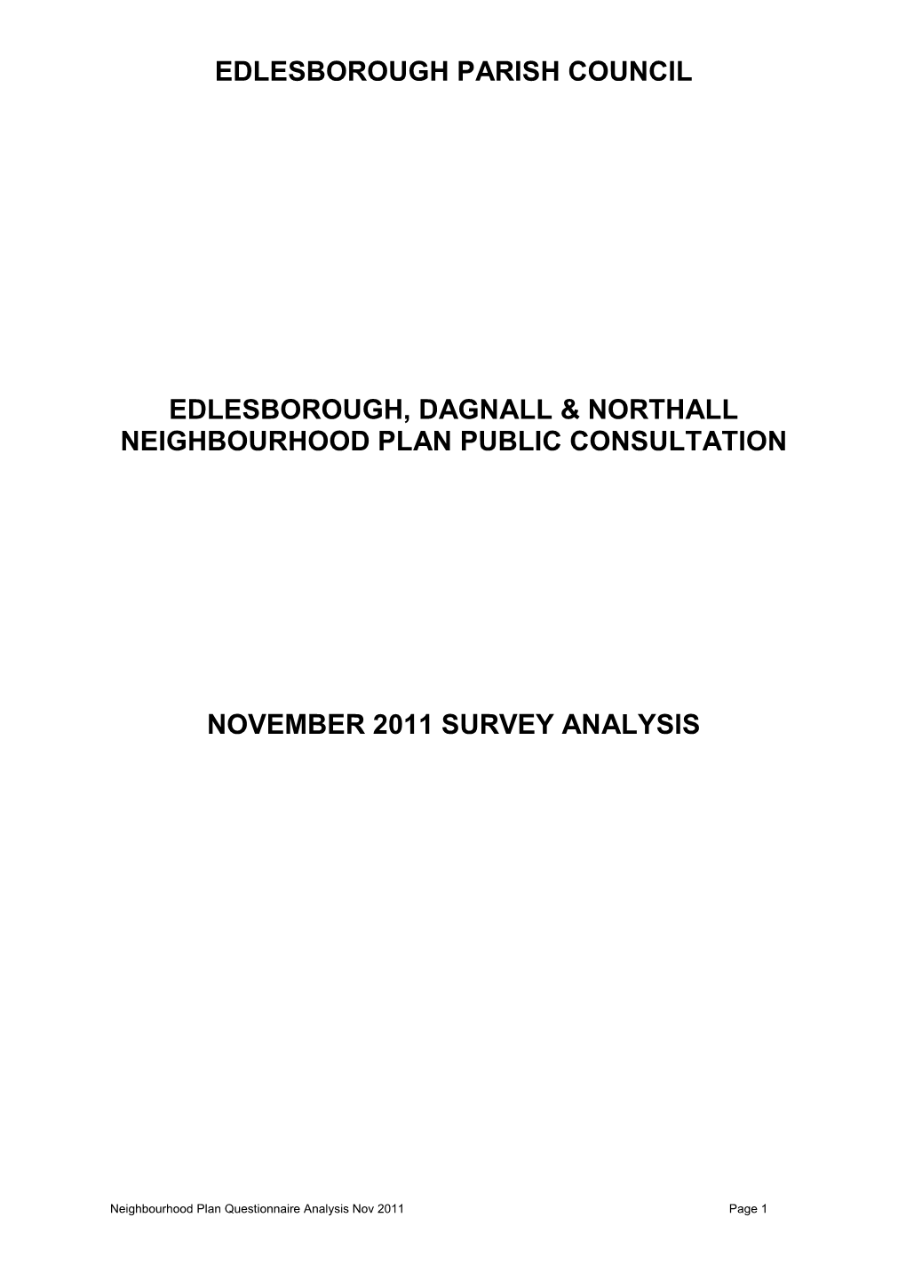 Edlesborough Parish Council Edlesborough, Dagnall