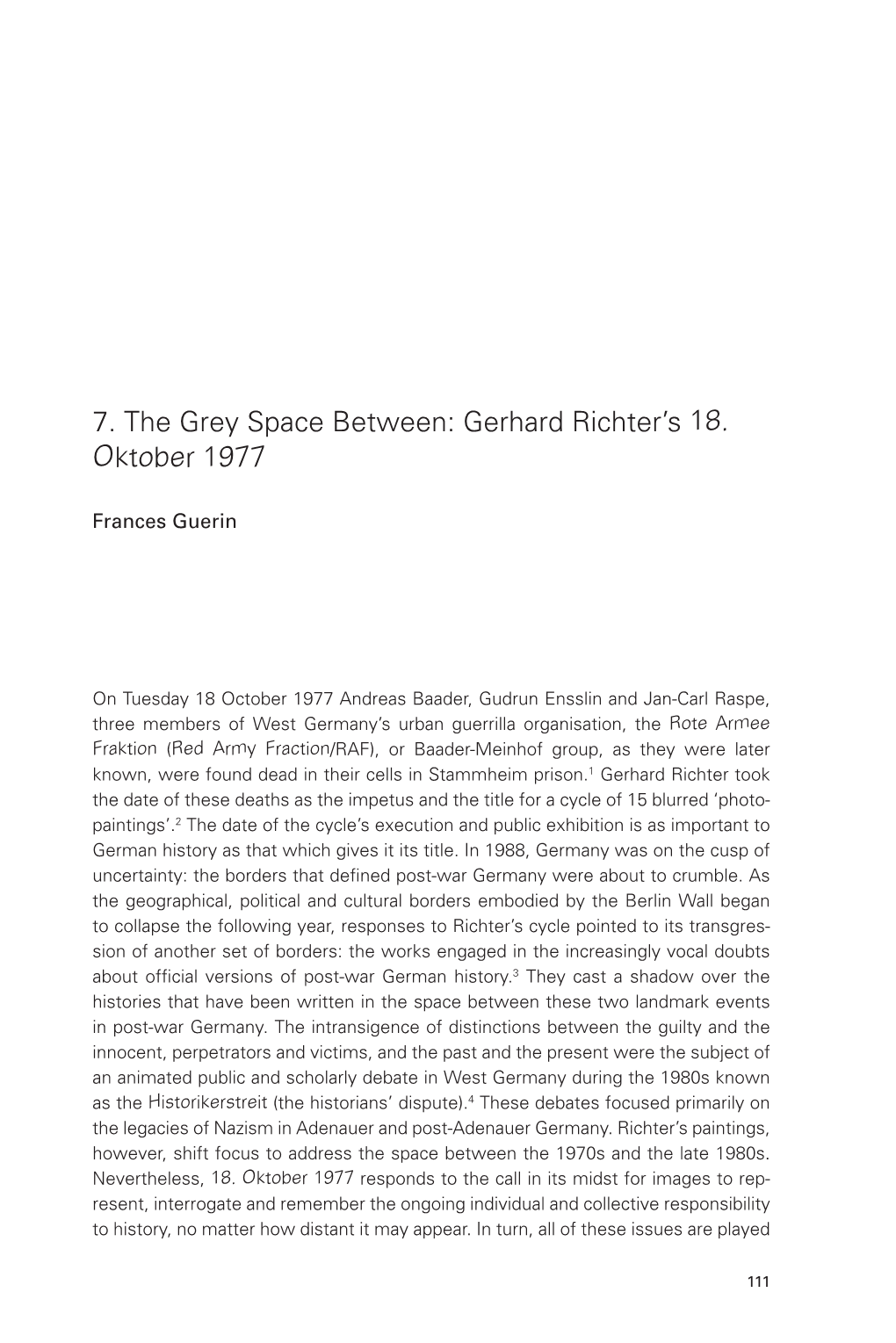 7. the Grey Space Between: Gerhard Richter's 18. Oktober 1977