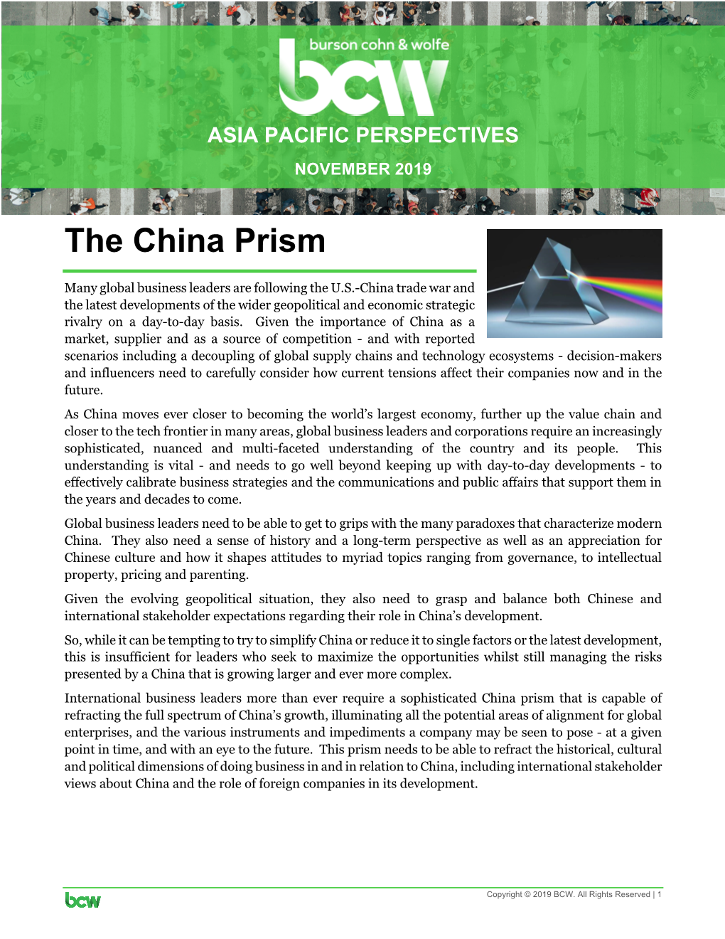 The China Prism – November 2019