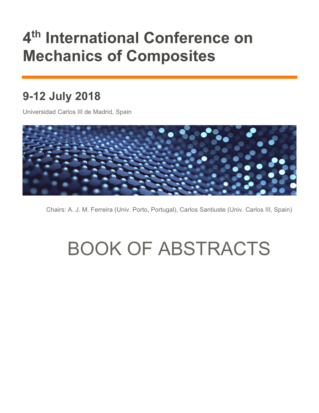 BOOK of ABSTRACTS Conferências 5: Book of Abstracts 15/05/2018, 08:15