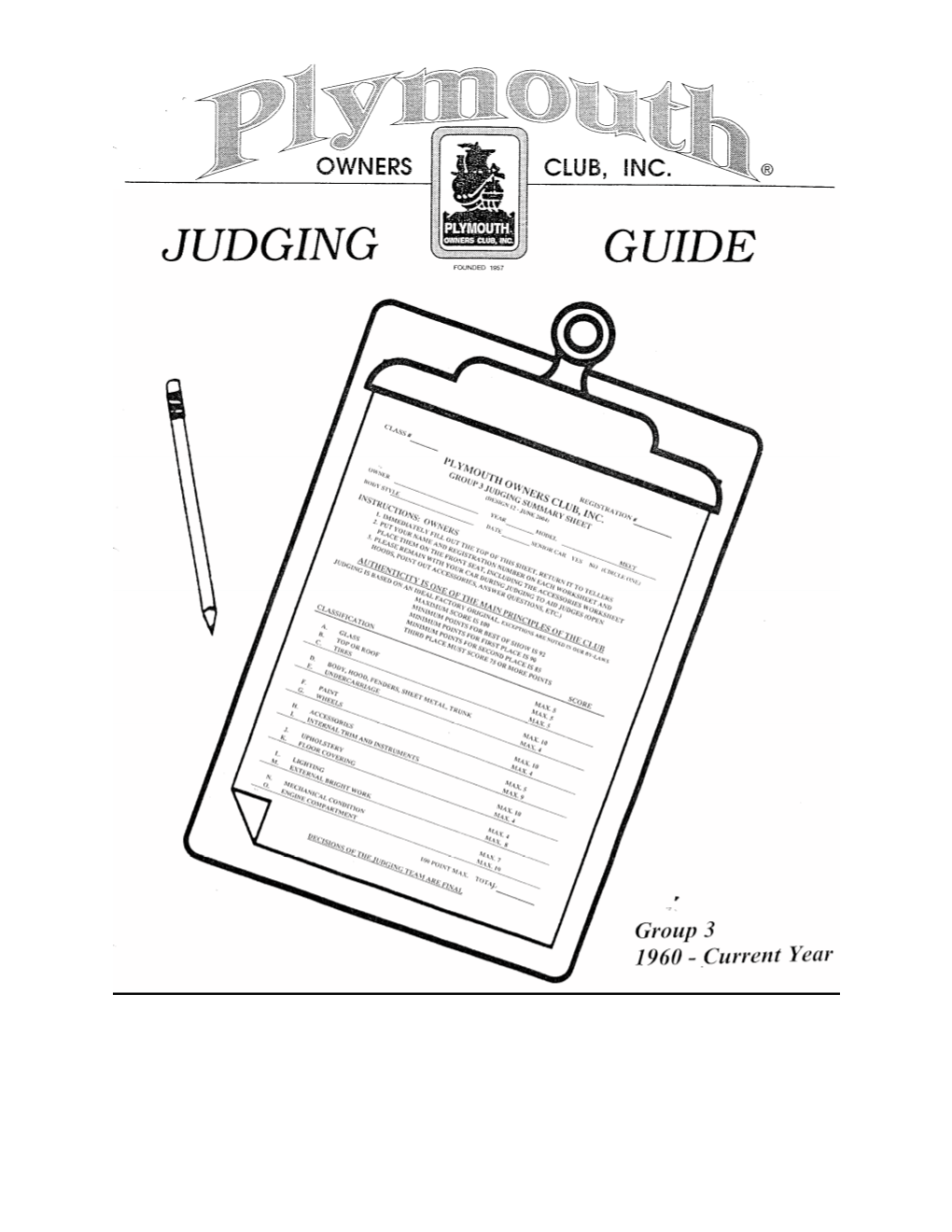 Plymouth Judging Guide, 1960-Current