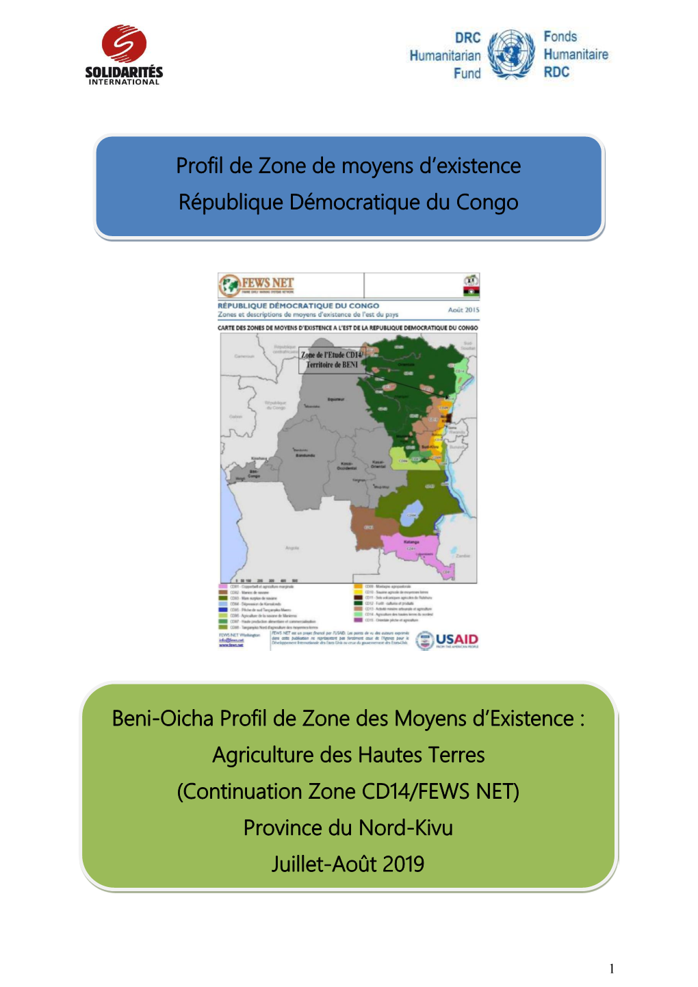 Beni-Oicha Profil De Zone Des Moyens D'existence