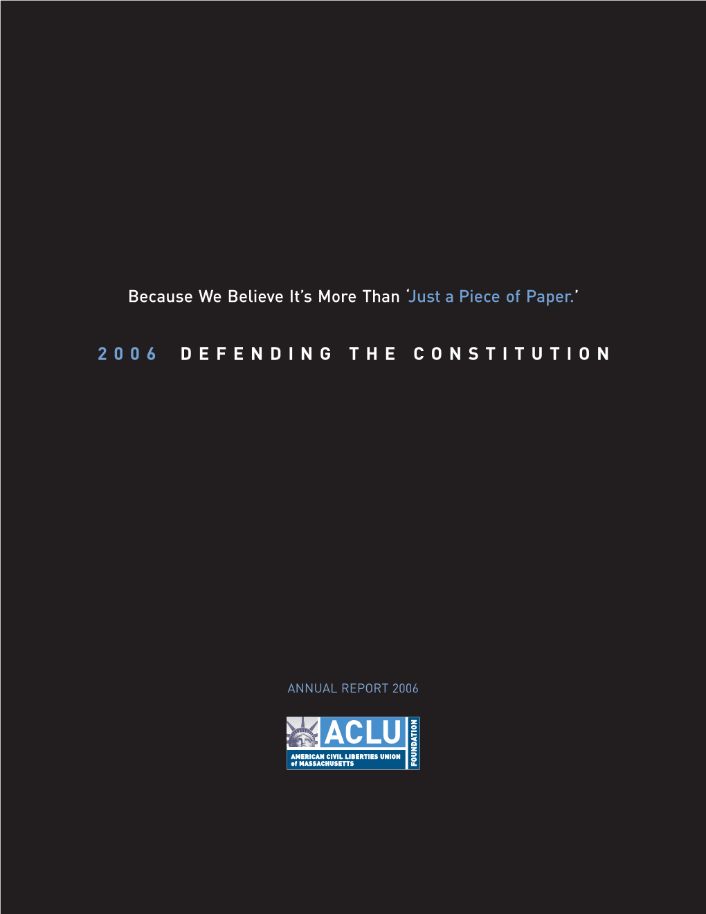 ACLU Annual Report FINAL