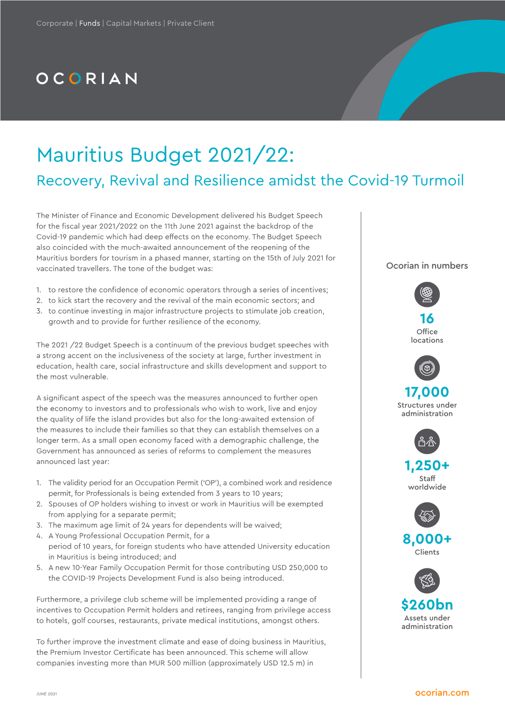 Ocorian Mauritius Budget 3