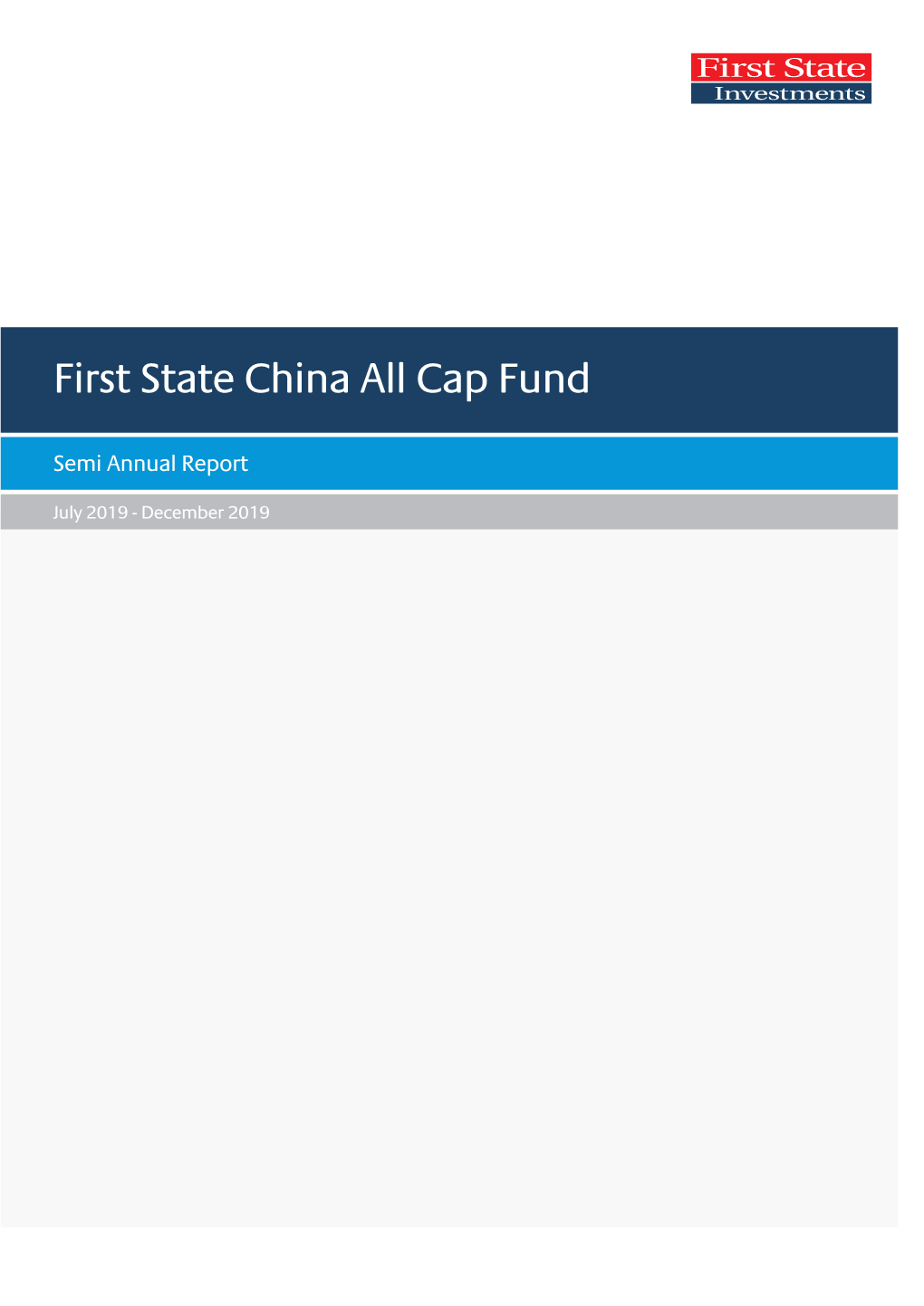 First State China All Cap Fund