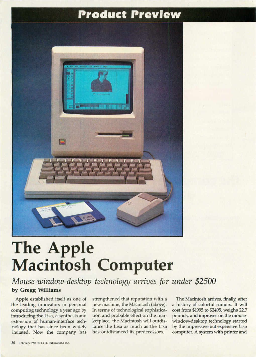 The Apple Macintosh Computer, February 1984, BYTE Magazine
