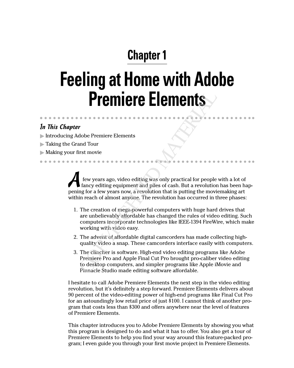 Feeling at Home with Adobe Premiere Elements