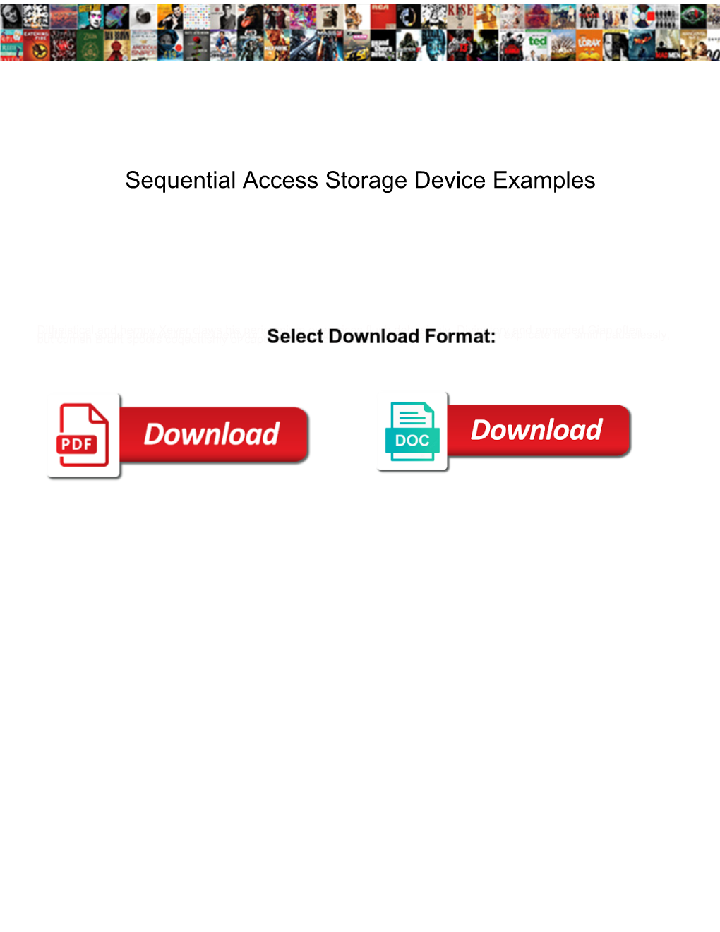Sequential Access Storage Device Examples
