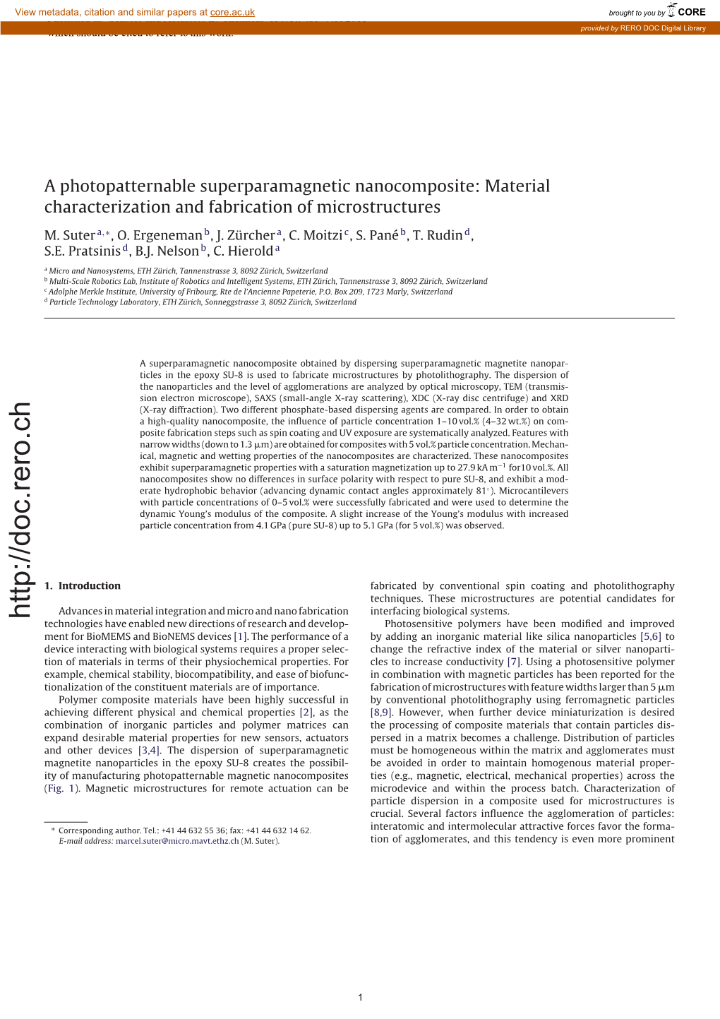 Material Characterization and Fabrication of Microstructures