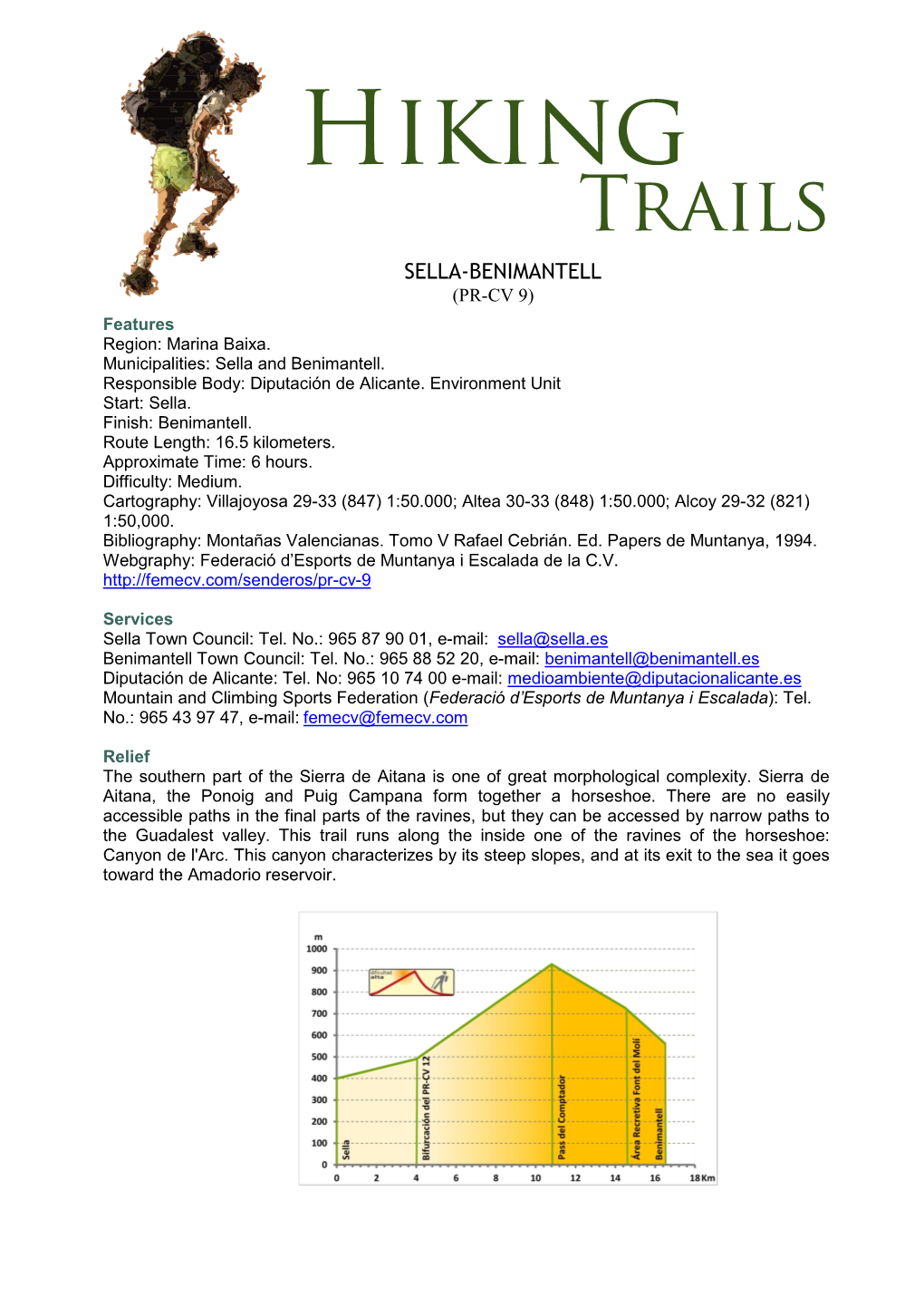 Hiking Trails SELLA-BENIMANTELL (PR-CV 9)