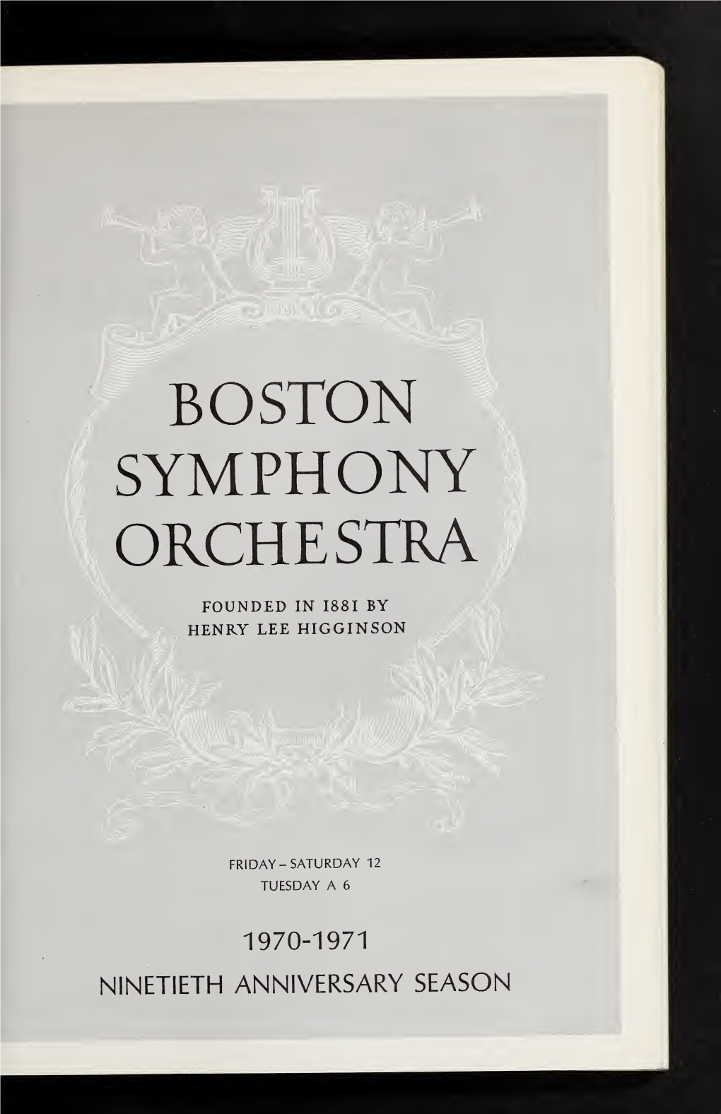 Boston Symphony Orchestra Concert Programs, Season 90, 1970-1971