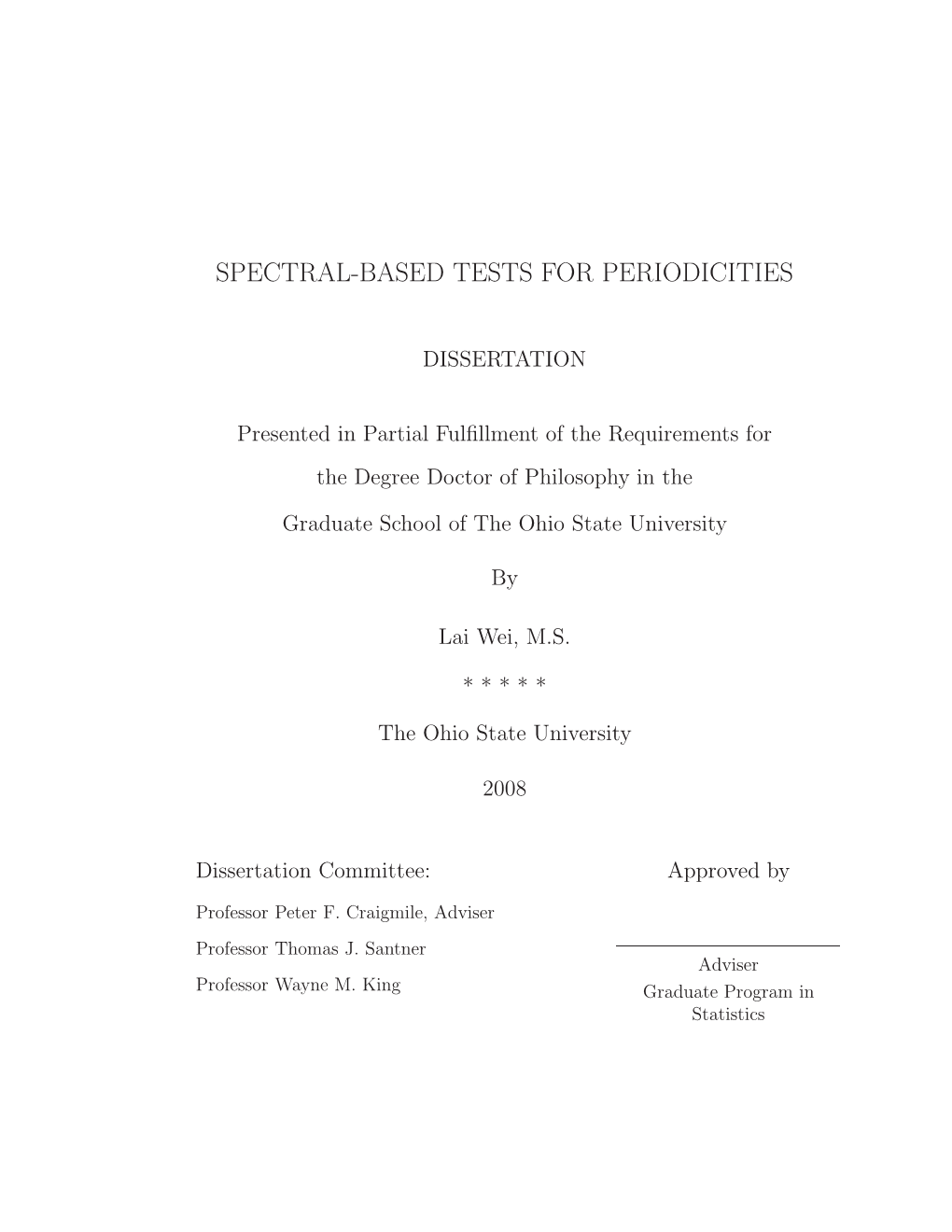 Spectral-Based Tests for Periodicities