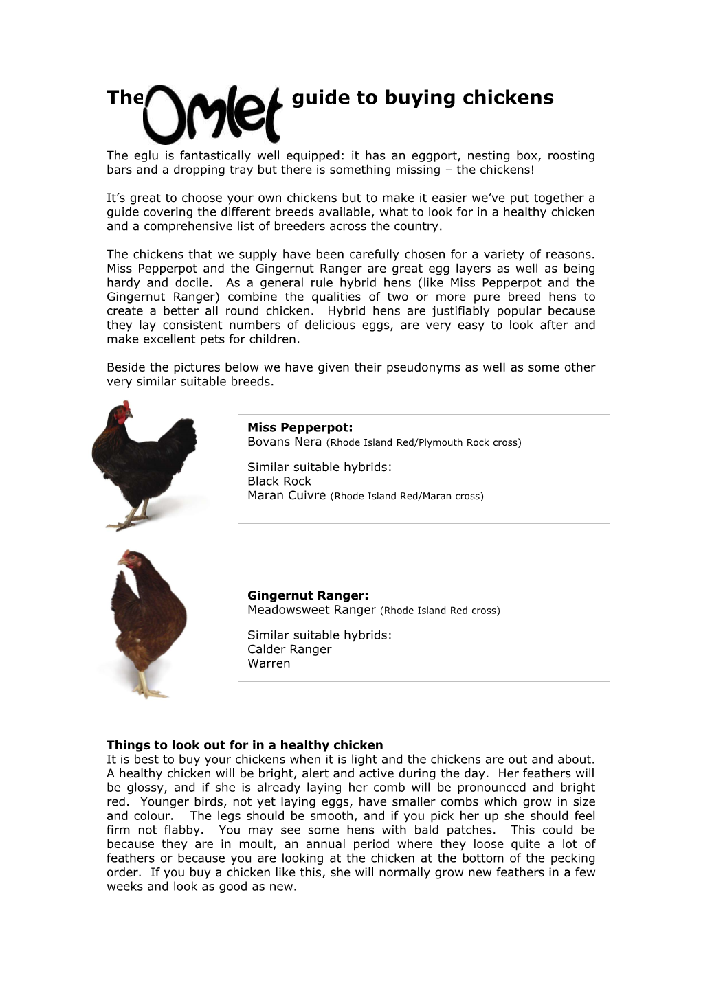 The Guide to Acquiring Chickens