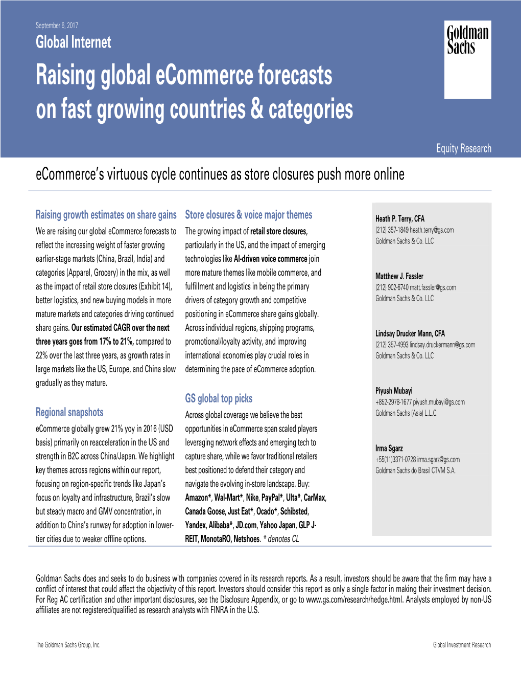 Raising Global Ecommerce Forecasts on Fast Growing Countries & Categories