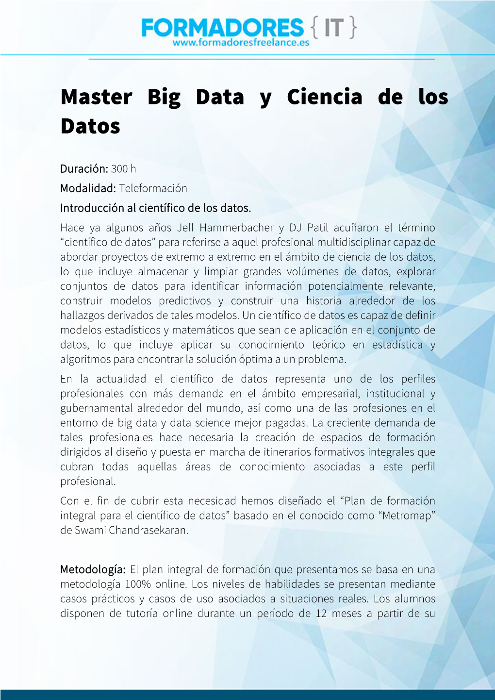 Master Big Data Y Ciencia De Los Datos