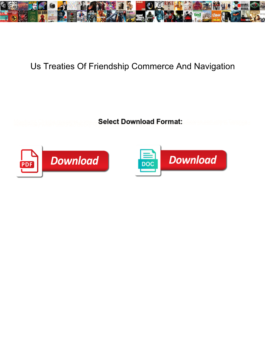 Us Treaties of Friendship Commerce and Navigation