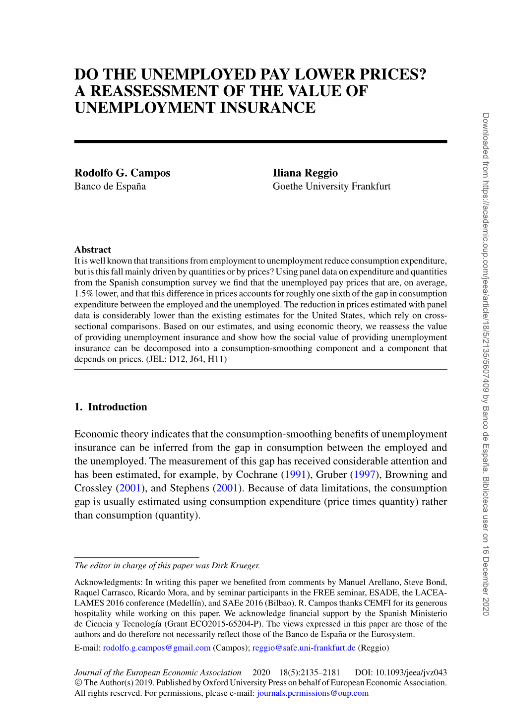 Do the Unemployed Pay Lower Prices? a Reassessment of the Value Of