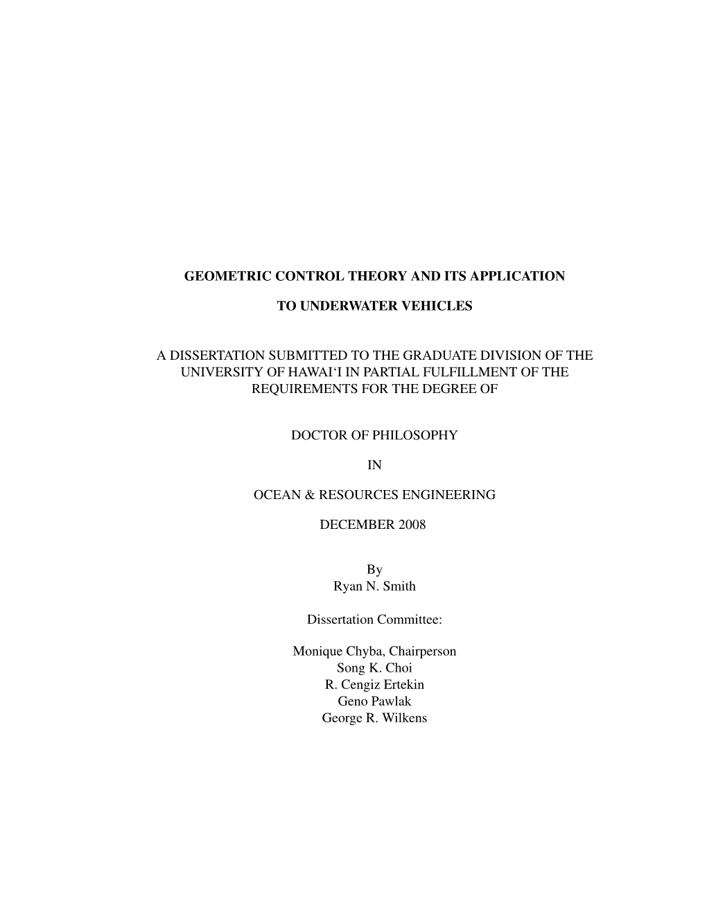 Geometric Control Theory and Its Application To