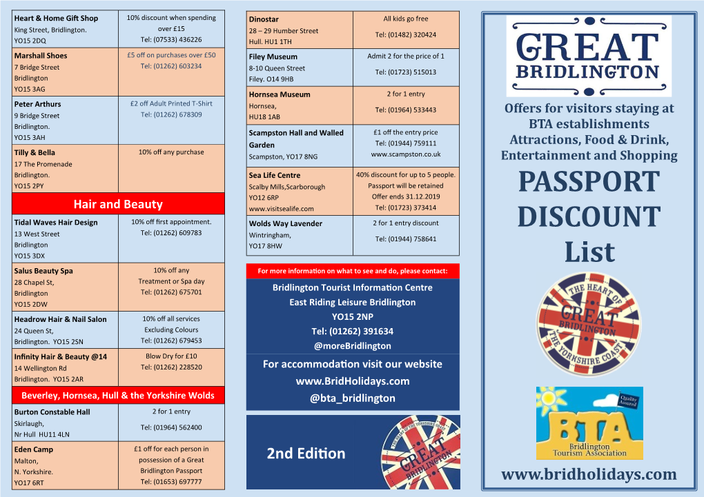 PASSPORT DISCOUNT List