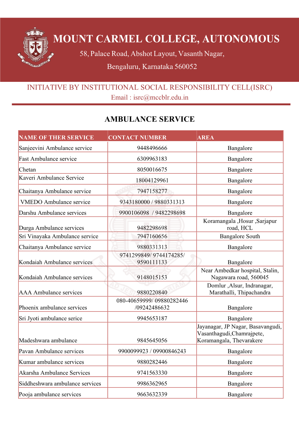 Ambulance Service