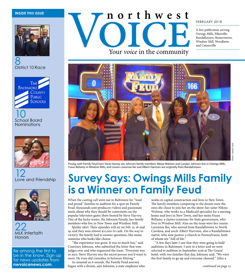 Owings Mills Family Is a Winner on Family Feud When the Casting Call Went out in Baltimore for “Loud Works in Capital Construction and Lives in New Town