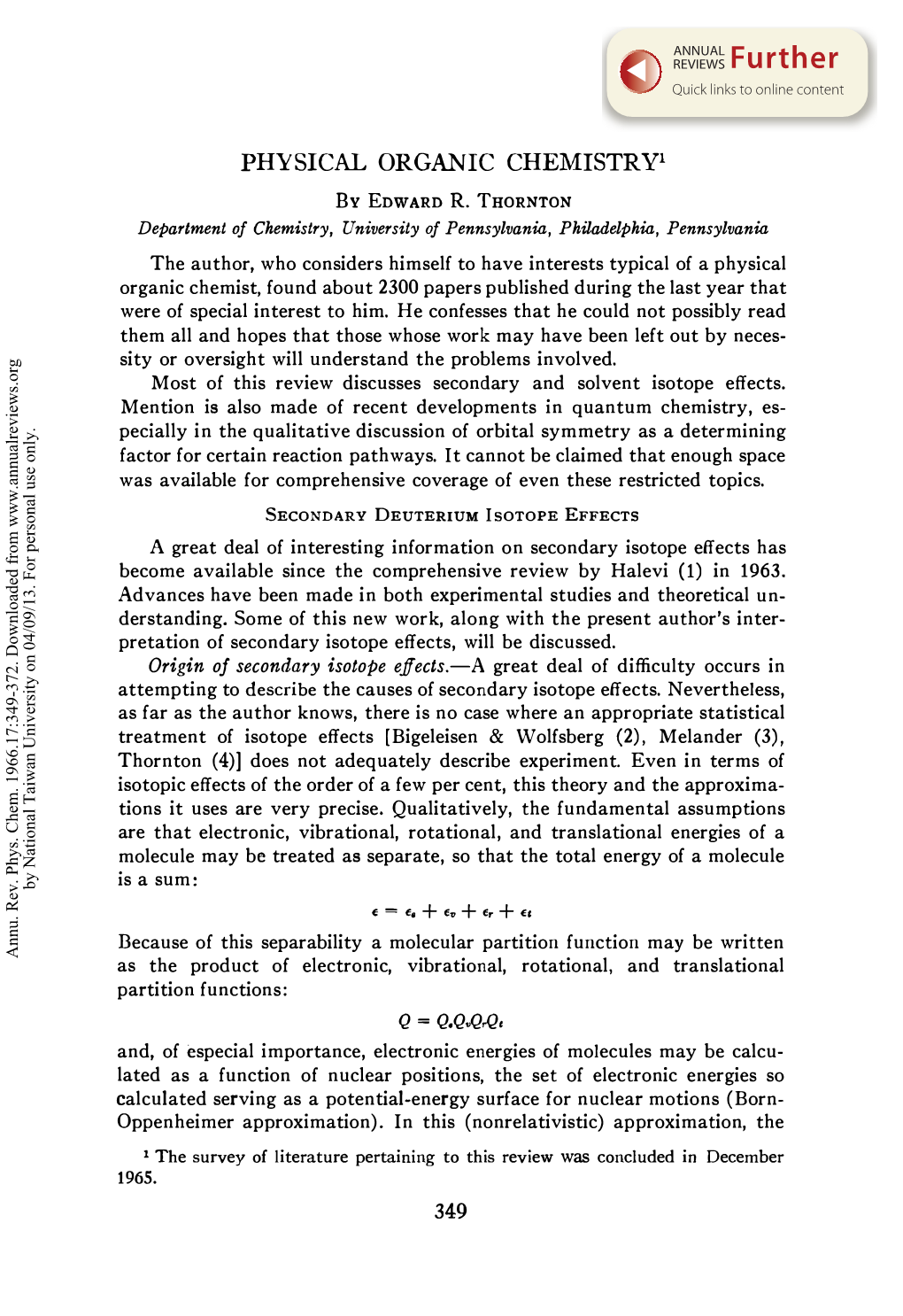 PHYSICAL ORGANIC Chemistryl