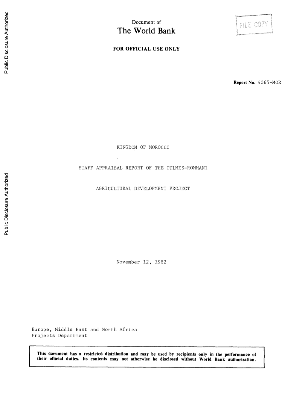 World Bank Document