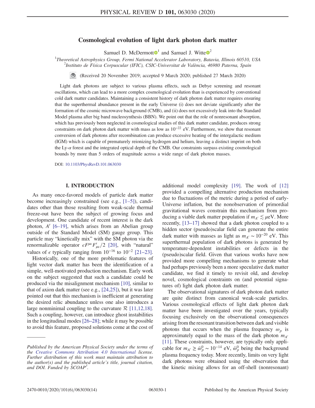 Cosmological Evolution of Light Dark Photon Dark Matter