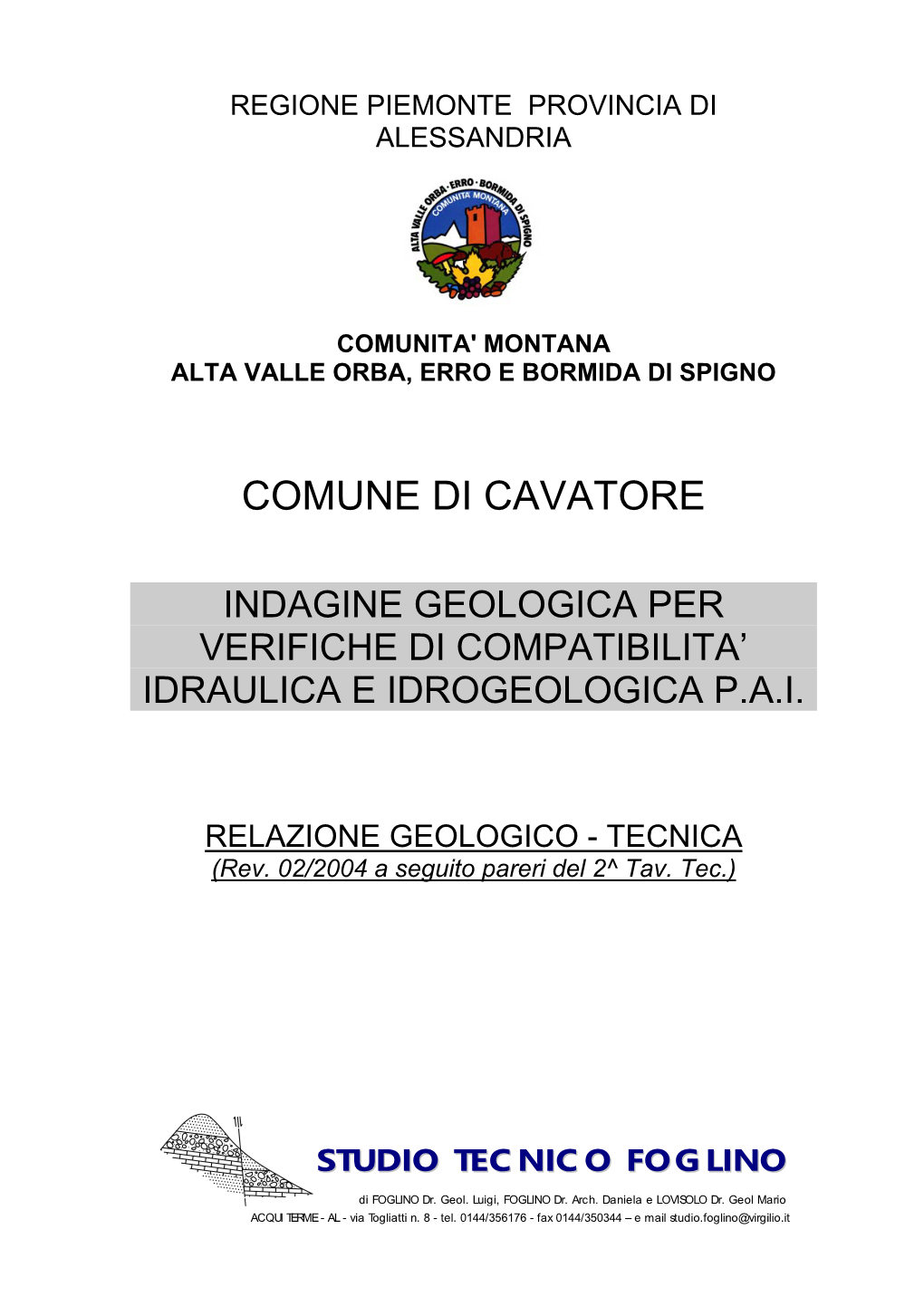 RELAZIONE GEOLOGICO - TECNICA (Rev