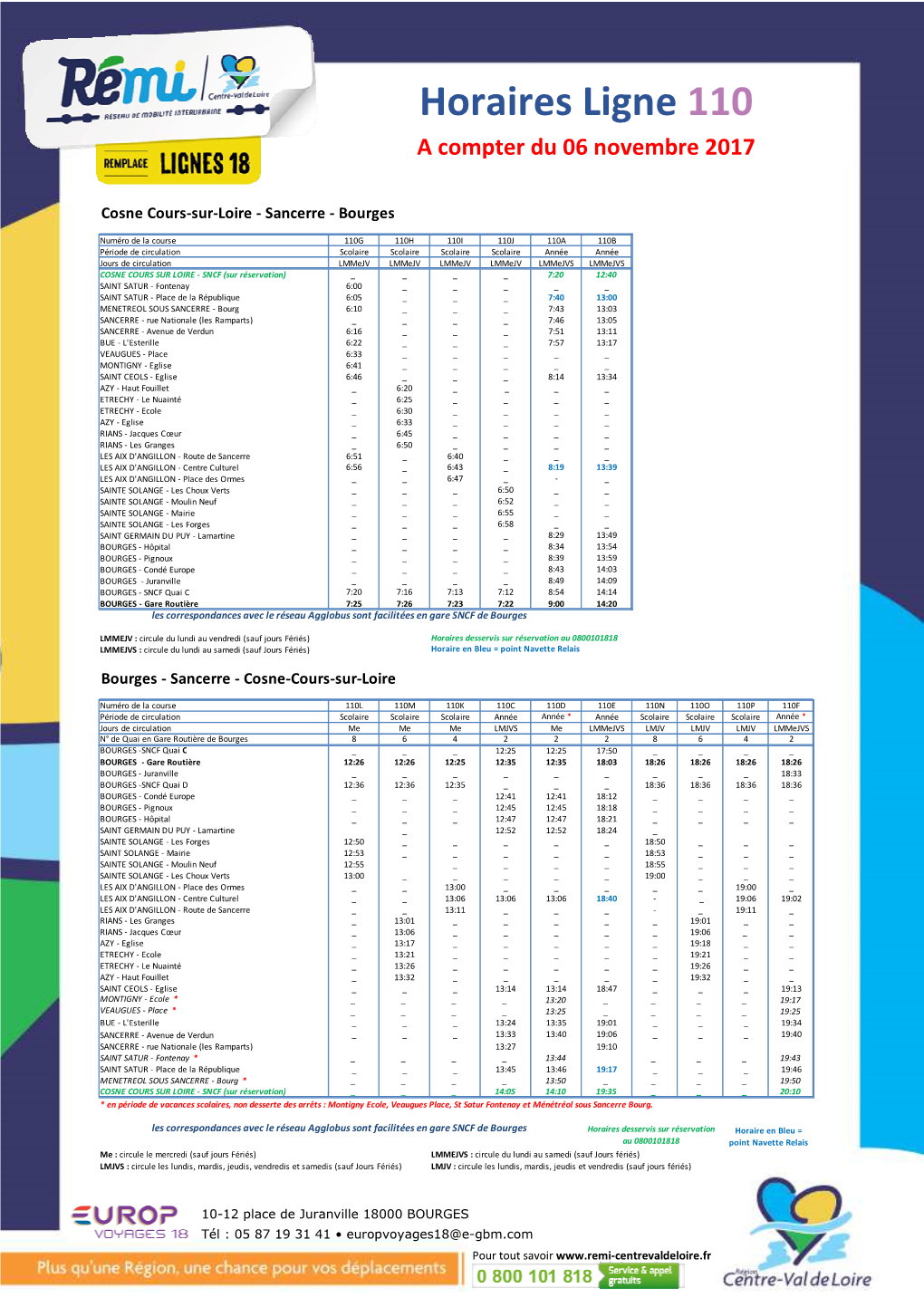 Horaire Ligne 110-V2