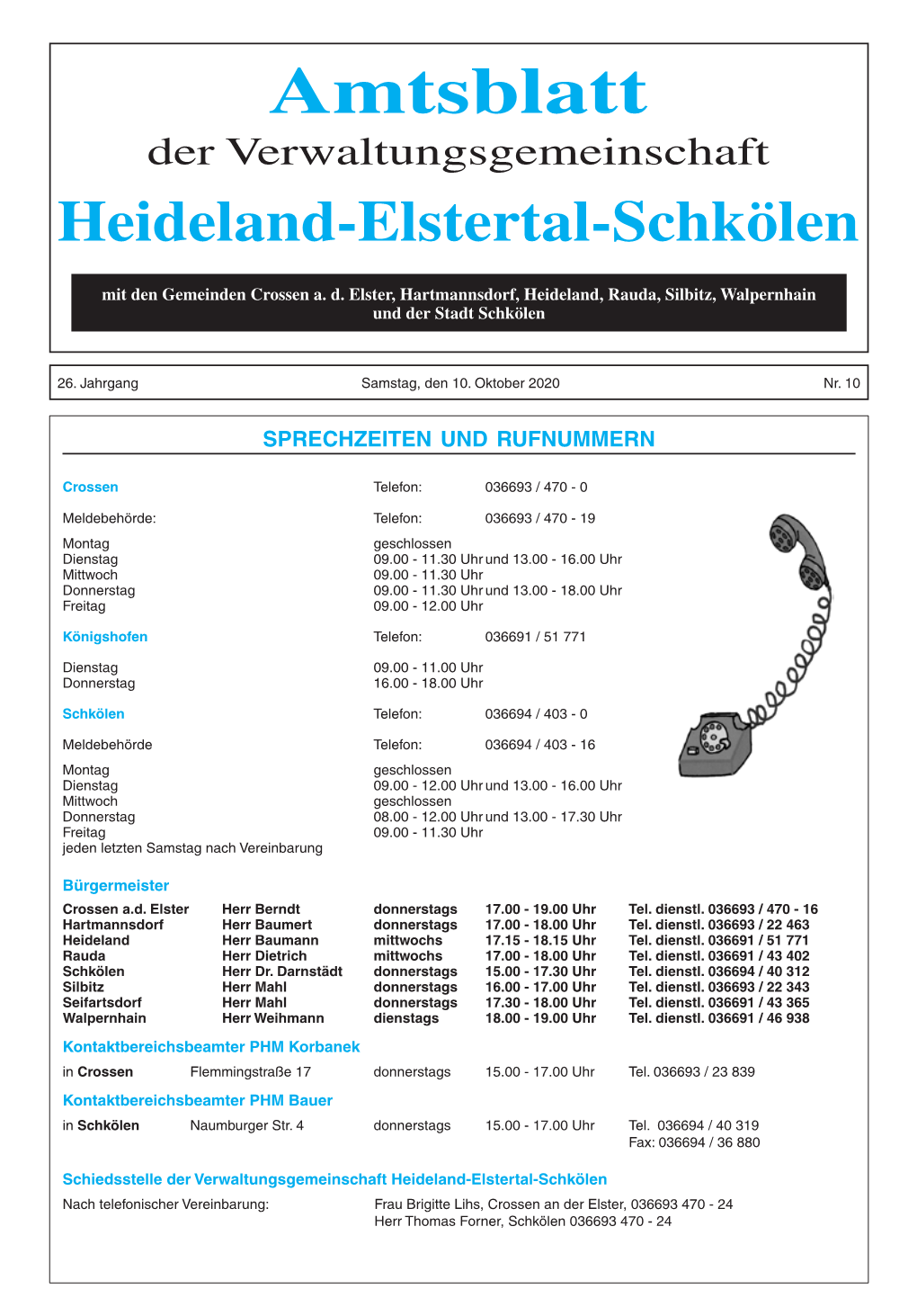 Amtsblatt Der Verwaltungsgemeinschaft Heideland-Elstertal-Schkölen