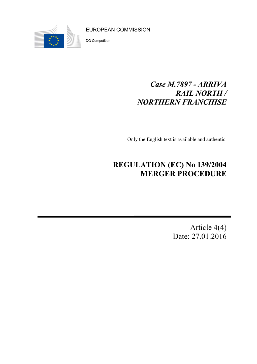 Arriva Rail North/Northern Franchise