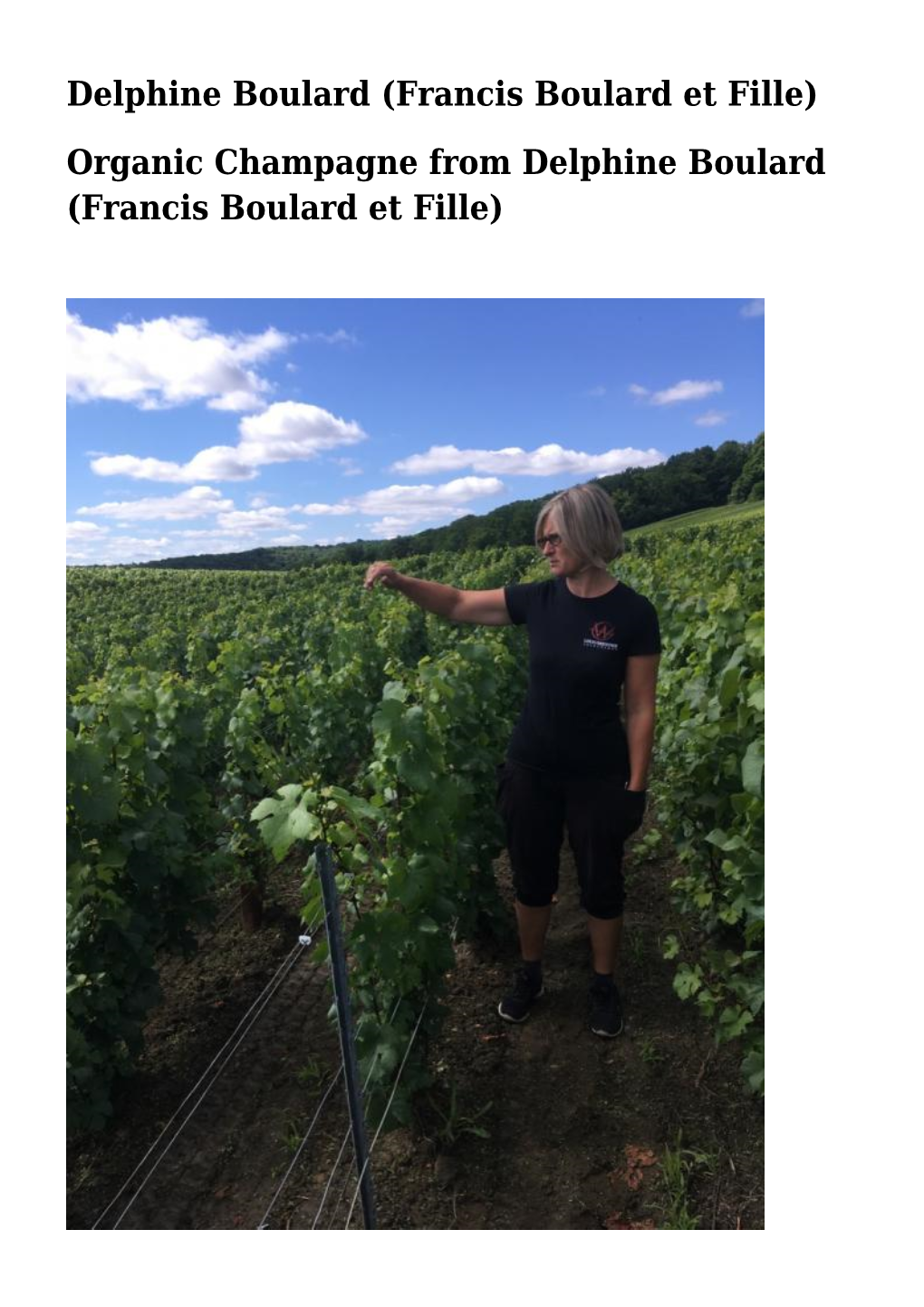 (Francis Boulard Et Fille) Organic Champagne from Delphine Boulard (Francis Boulard Et Fille) Delphine Boulard