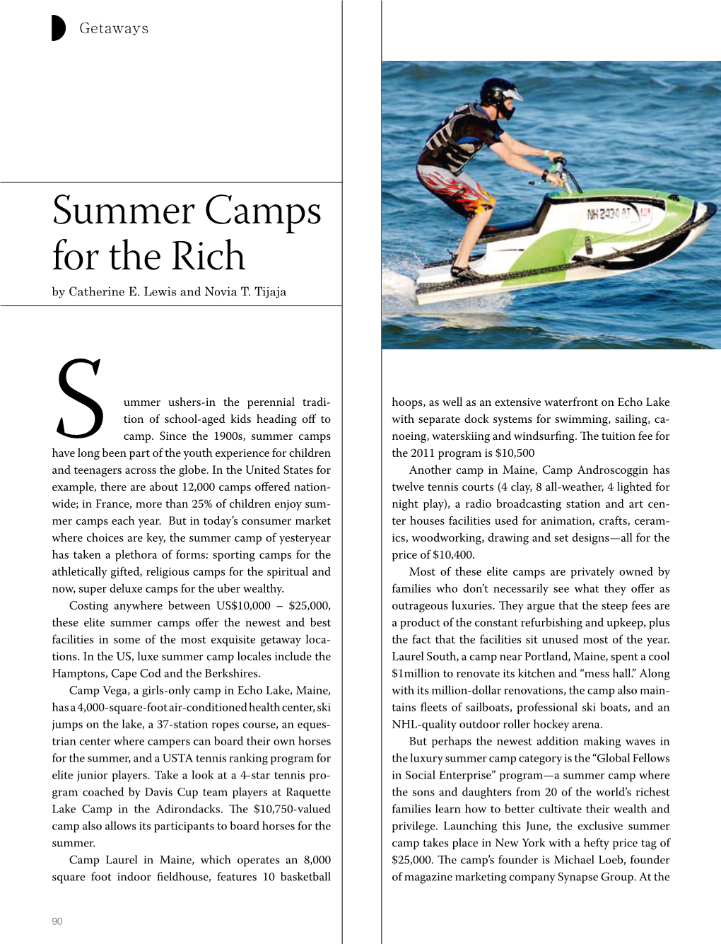 Summer Camps for the Rich by Catherine E