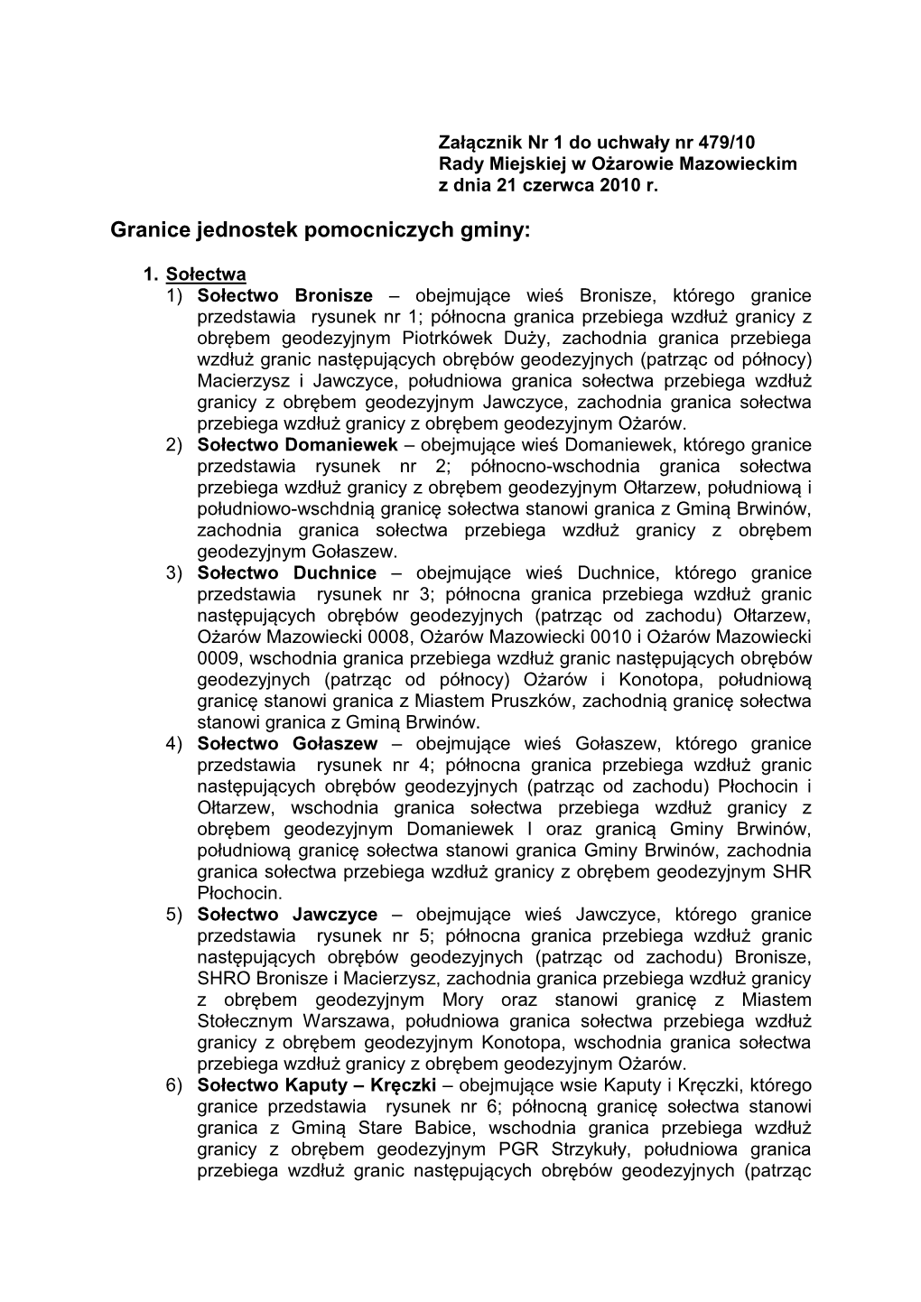 Granice Jednostek Pomocniczych Gminy