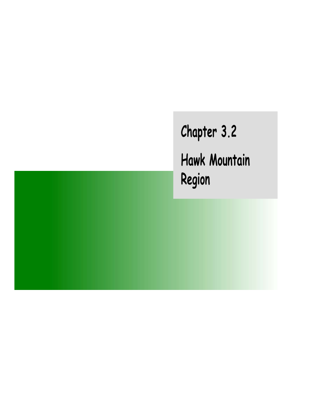 Berks County Greenway Plan – Hawk Mountain Region Assessment