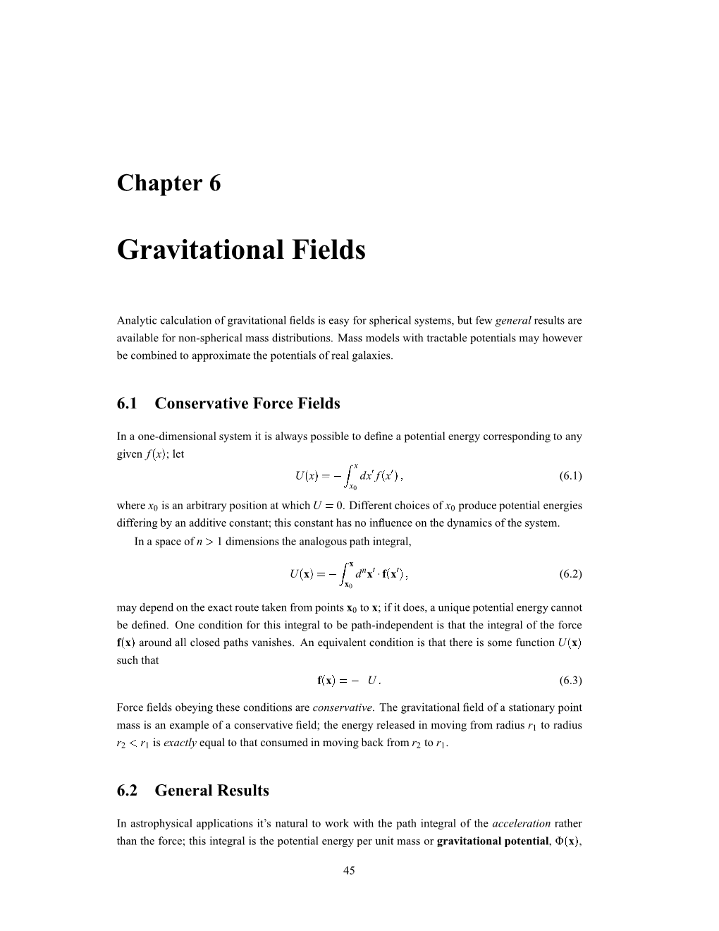 Gravitational Fields