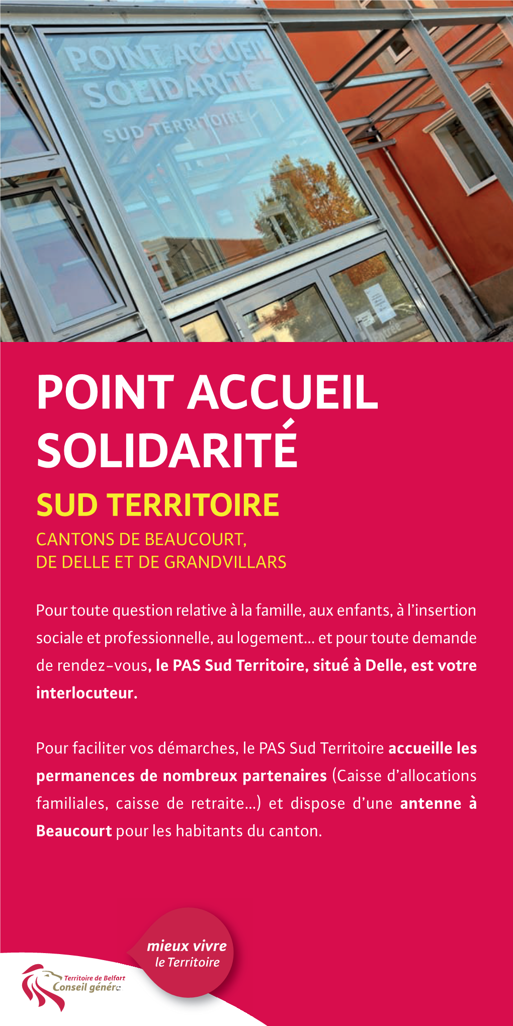 Point Accueil Solidarité Sud Territoire Cantons De Beaucourt, De Delle Et De Grandvillars