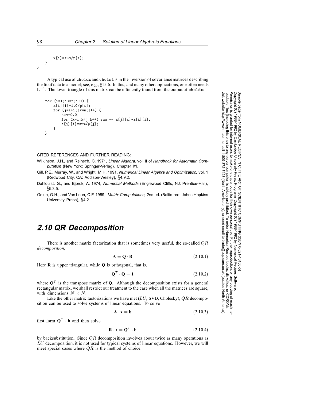 2.10 QR Decomposition