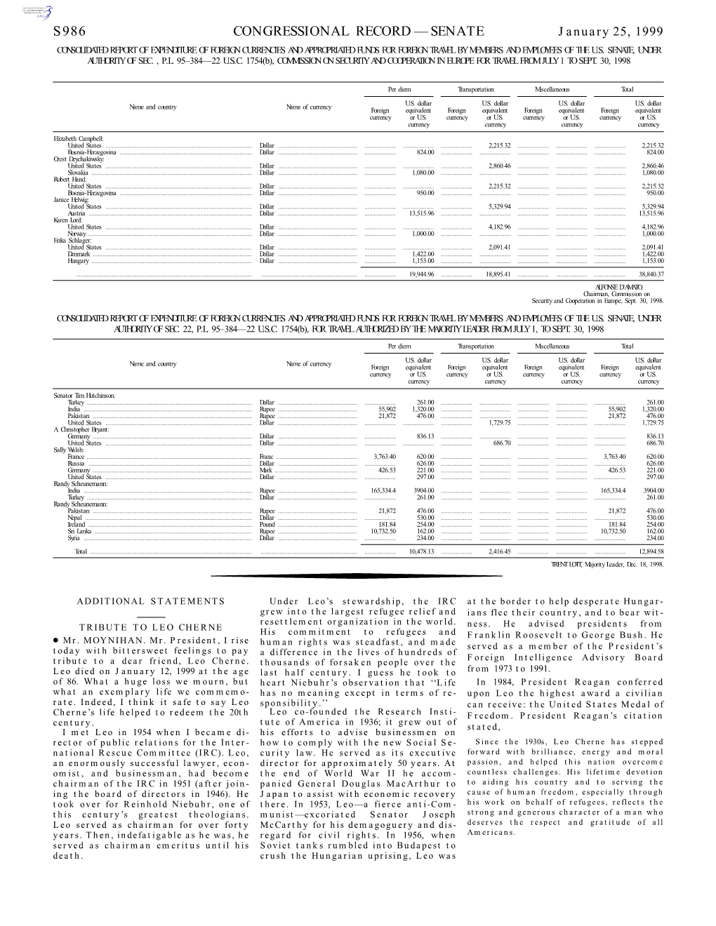 Congressional Record—Senate S986