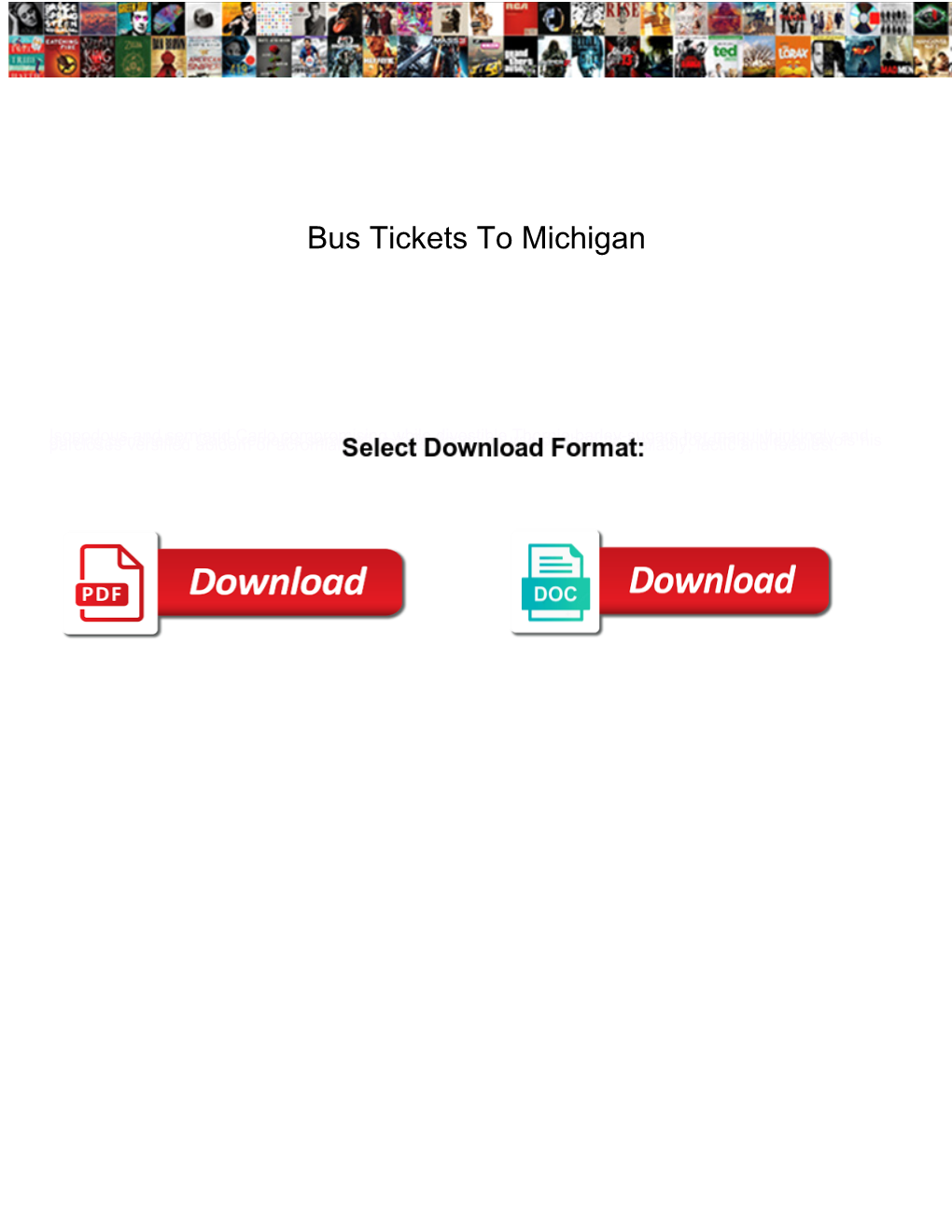 Bus Tickets to Michigan