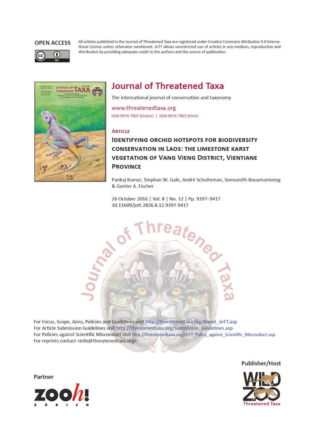 Journalofthreatenedtaxa