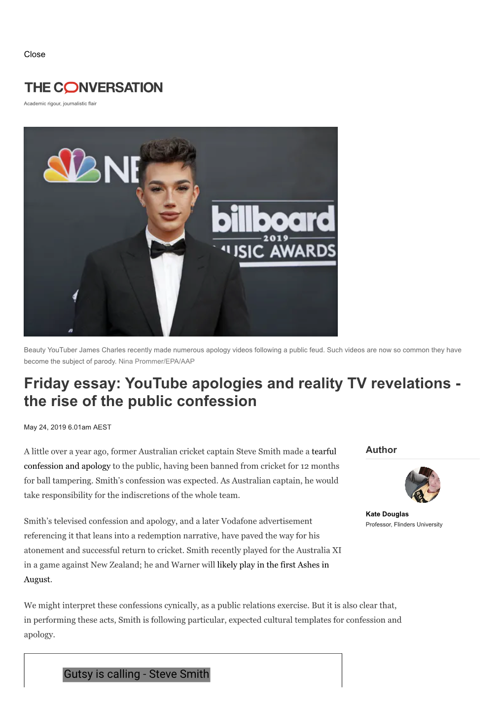 Friday Essay: Youtube Apologies and Reality TV Revelations - the Rise of the Public Confession