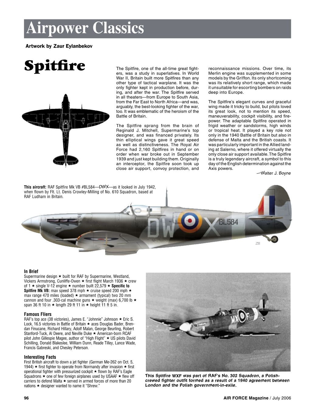 Spitfire Sprang from the Brain of Frigid Weather Or Sandstorms, High Winds Reginald J