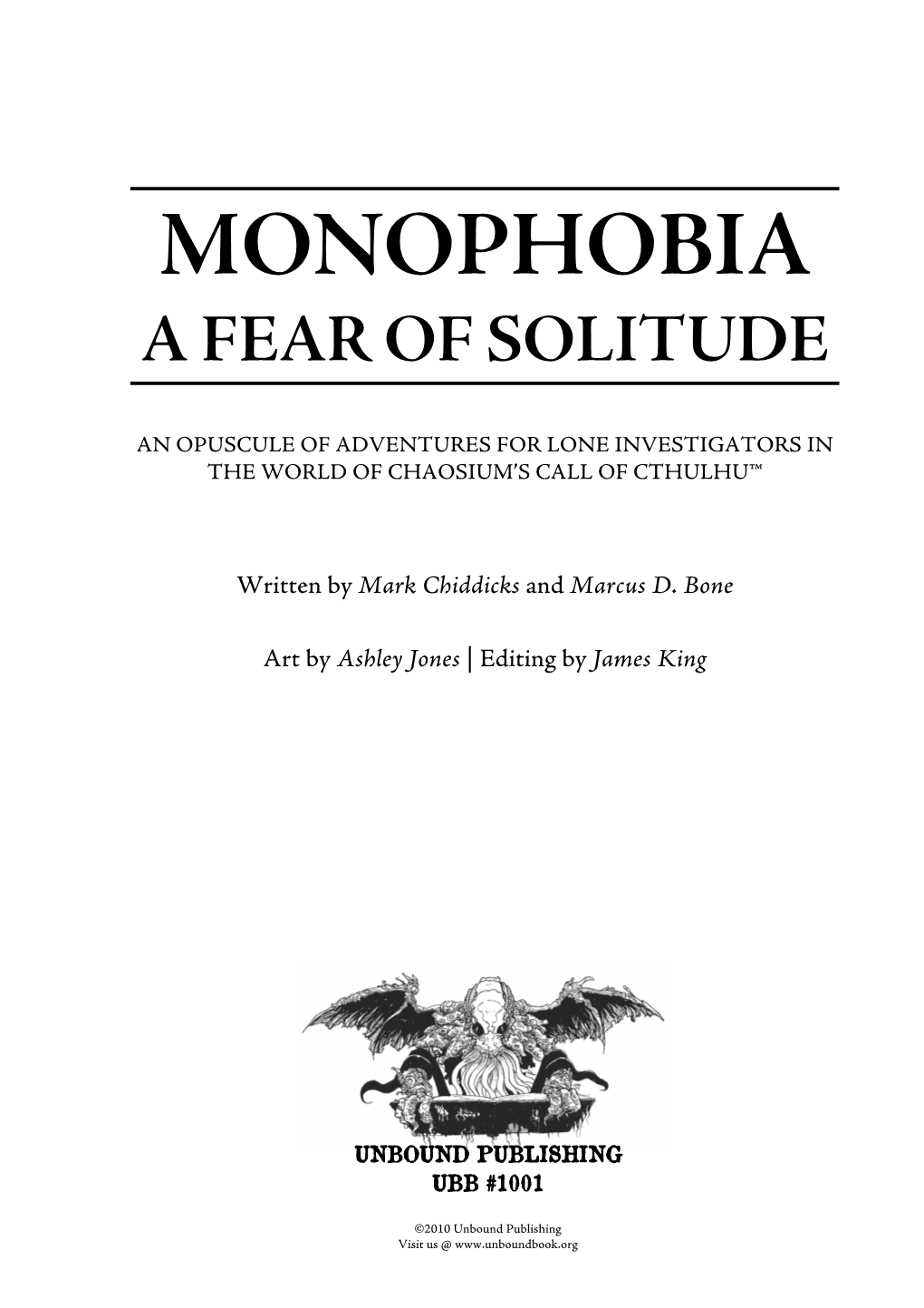 Monophobia a Fear of Solitude