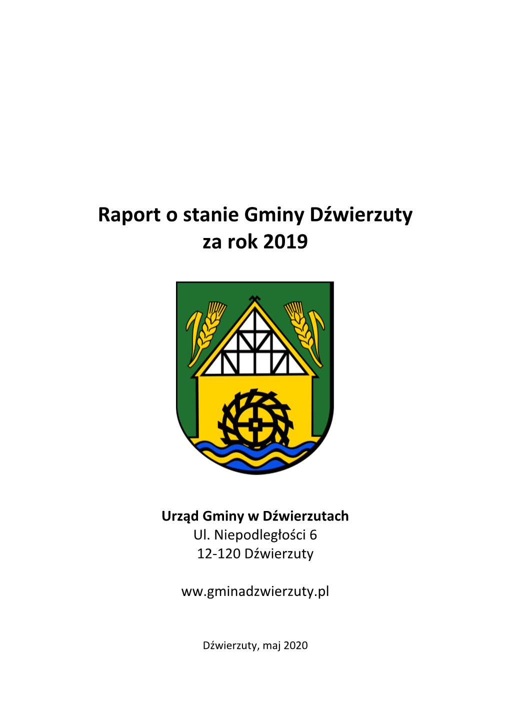 Raport O Stanie Gminy Dźwierzuty Za Rok 2019