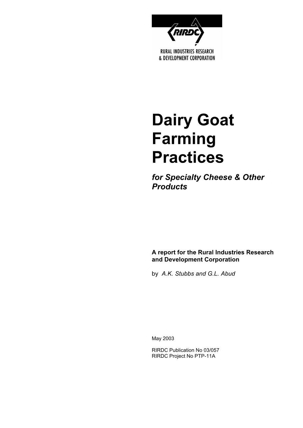 Dairy Goat Farming Practices for Specialty Cheese & Other Products