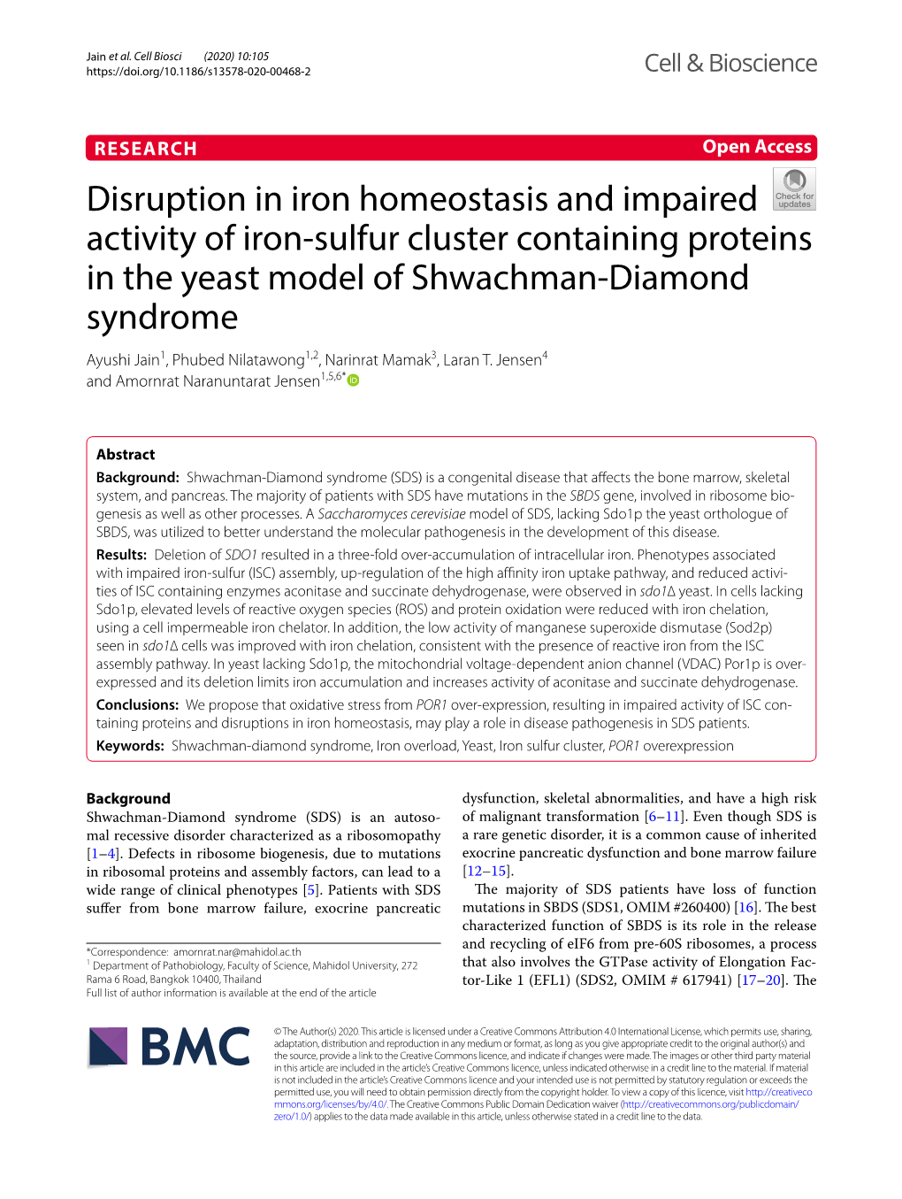 Disruption in Iron Homeostasis and Impaired Activity